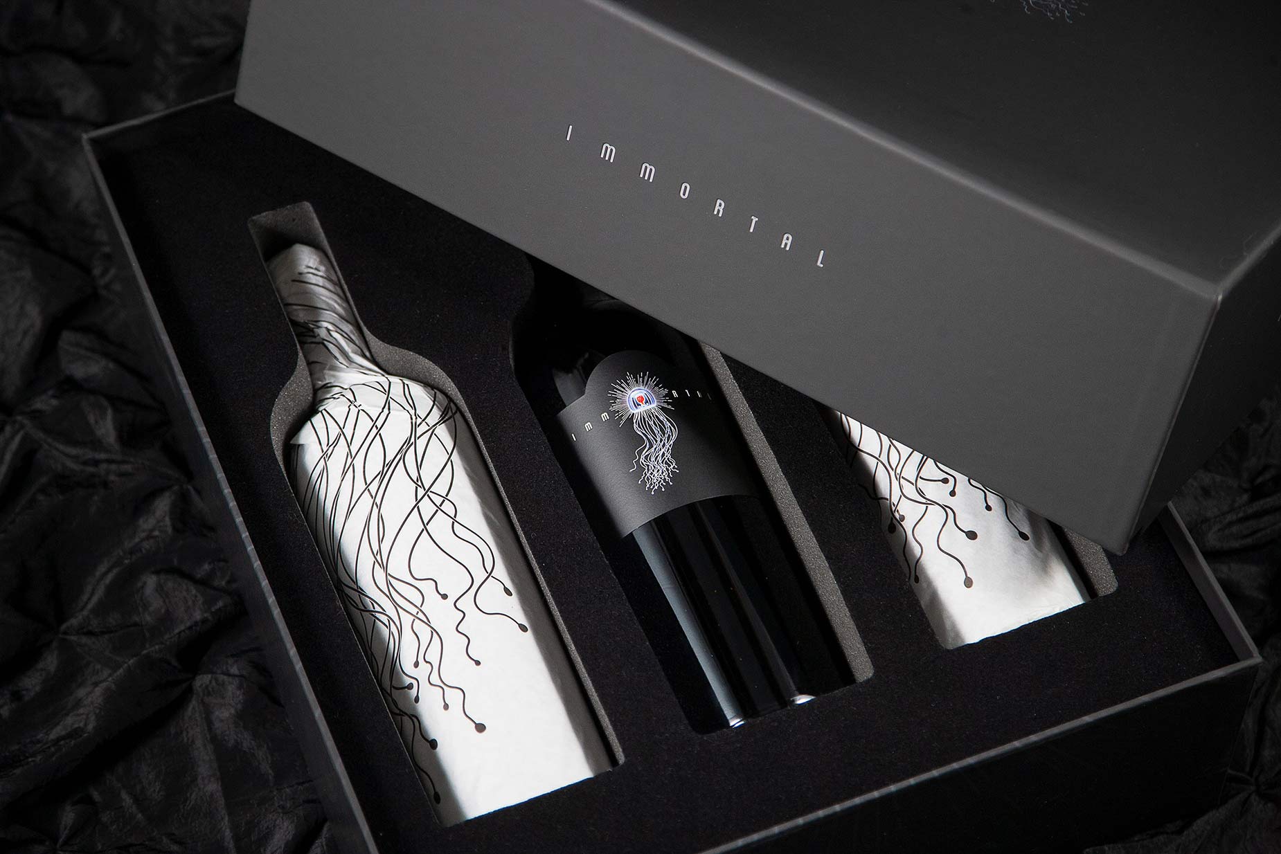 Immortal Winery Wine Bottles And Packaging